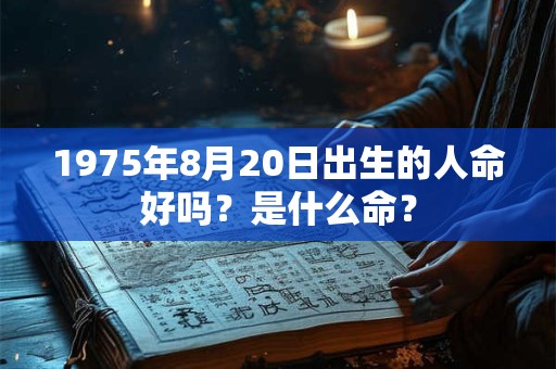 1975年8月20日出生的人命好吗？是什么命？