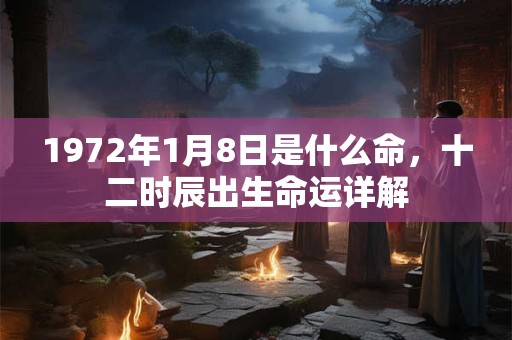 1972年1月8日是什么命,十二时辰出生命运详解 1972年1月8日是什么命,十二时辰出生命运详解