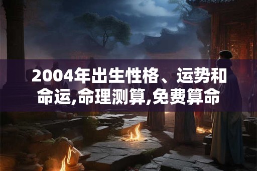 2004年出生性格、运势和命运,命理测算,免费算命 2004年出生性格、运势和命运,命理测算,免费算命