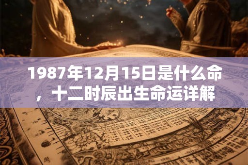 1987年12月15日是什么命,十二时辰出生命运详解 1987年12月15日是什么命,十二时辰出生命运详解