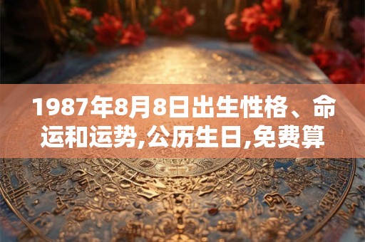 1987年8月8日出生性格、命运和运势,公历生日,免费算命