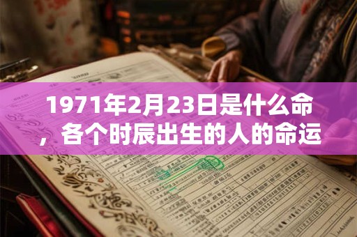1971年2月23日是什么命，各个时辰出生的人的命运