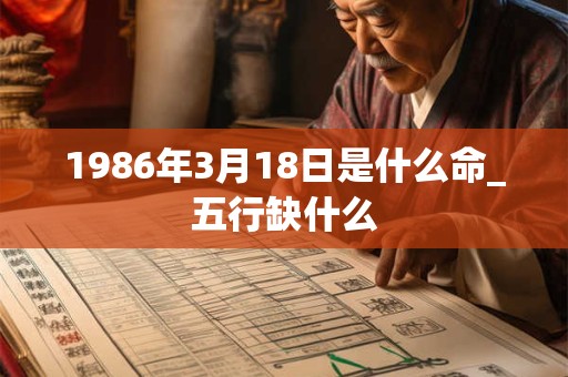 1986年3月18日是什么命_五行缺什么