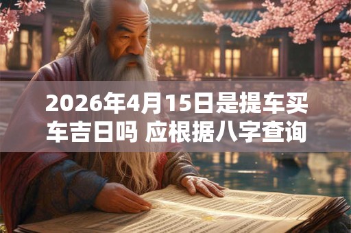 2026年4月15日是提车买车吉日吗 应根据八字查询 2026年4月15日是提车买车吉日吗 应根据八字查询