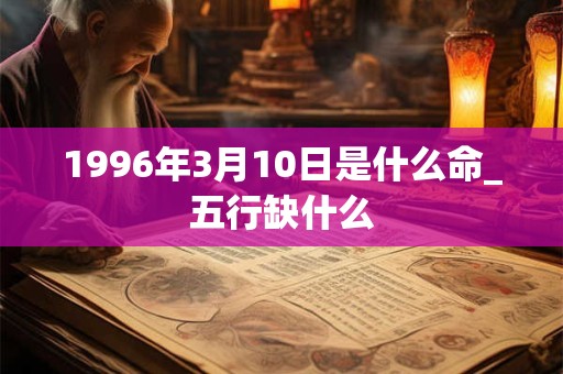 1996年3月10日是什么命_五行缺什么 1996年3月10日是什么命_五行缺什么
