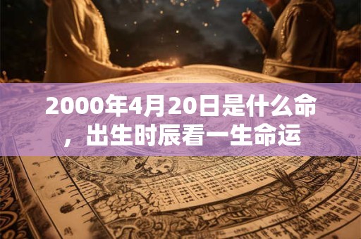 2000年4月20日是什么命，出生时辰看一生命运