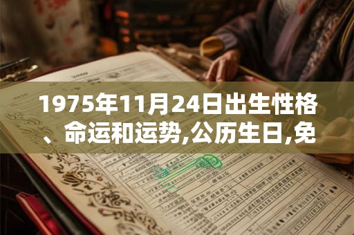 1975年11月24日出生性格、命运和运势,公历生日,免费算命