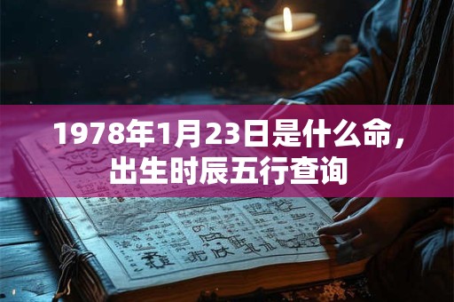 1978年1月23日是什么命,出生时辰五行查询 1978年1月23日是什么命,出生时辰五行查询