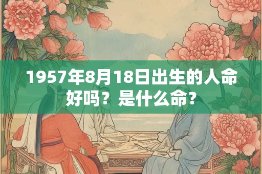 1957年8月18日出生的人命好吗?是什么命? 1957年8月18日出生的人命好吗?是什么命?