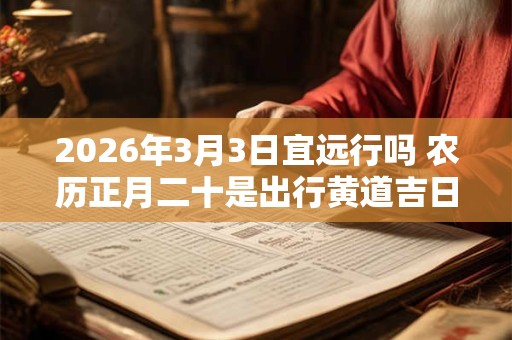 2026年3月3日宜远行吗 农历正月二十是出行黄道吉日吗 2026年3月3日宜远行吗 农历正月二十是出行黄道吉日吗