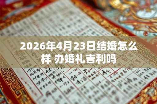 2026年4月23日结婚怎么样 办婚礼吉利吗
