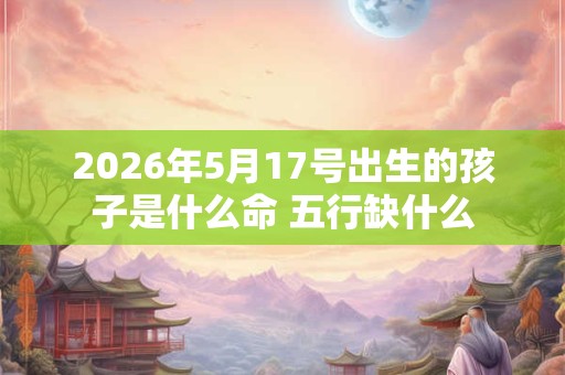 2026年5月17号出生的孩子是什么命 五行缺什么