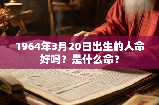 1964年3月20日出生的人命好吗？是什么命？