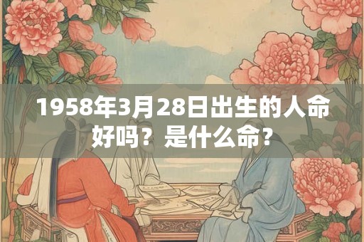 1958年3月28日出生的人命好吗？是什么命？