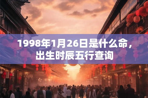1998年1月26日是什么命，出生时辰五行查询