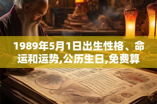 1989年5月1日出生性格、命运和运势,公历生日,免费算命