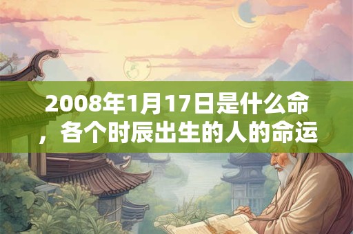 2008年1月17日是什么命，各个时辰出生的人的命运