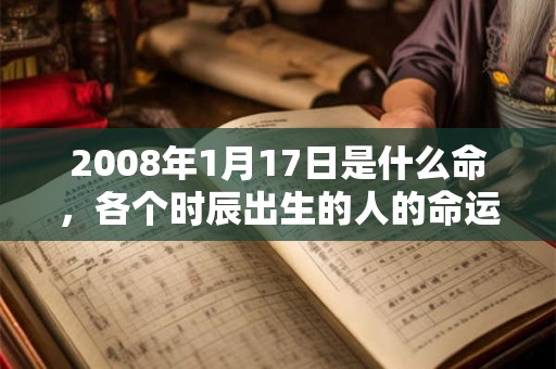 2008年1月17日是什么命，各个时辰出生的人的命运