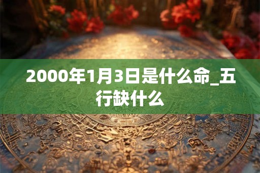 2000年1月3日是什么命_五行缺什么