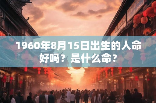 1960年8月15日出生的人命好吗？是什么命？