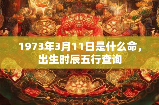 1973年3月11日是什么命，出生时辰五行查询
