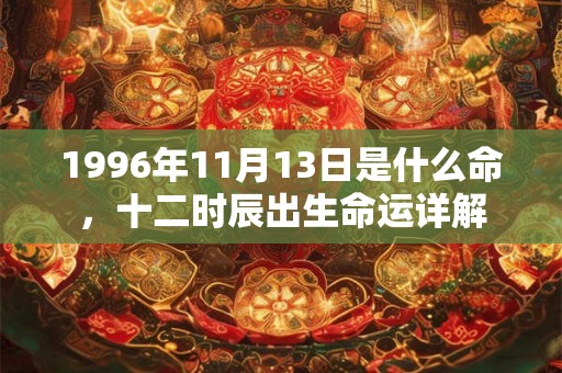 1996年11月13日是什么命,十二时辰出生命运详解 1996年11月13日是什么命,十二时辰出生命运详解