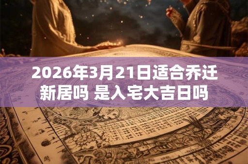 2026年3月21日适合乔迁新居吗 是入宅大吉日吗