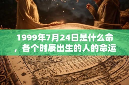 1999年7月24日是什么命，各个时辰出生的人的命运