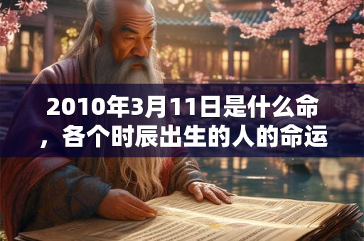2010年3月11日是什么命，各个时辰出生的人的命运