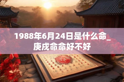 1988年6月24日是什么命_庚戌命命好不好