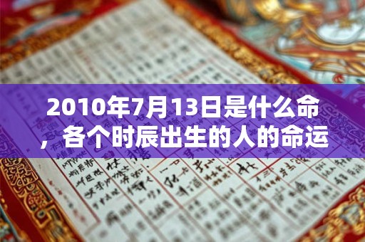 2010年7月13日是什么命，各个时辰出生的人的命运
