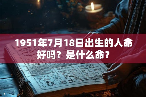 1951年7月18日出生的人命好吗？是什么命？