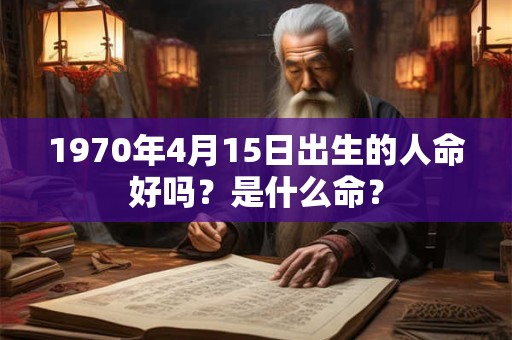 1970年4月15日出生的人命好吗？是什么命？
