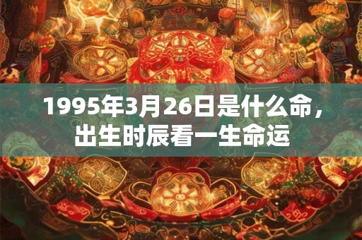 1995年3月26日是什么命，出生时辰看一生命运