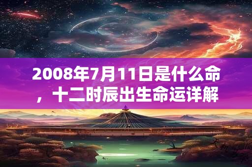 2008年7月11日是什么命，十二时辰出生命运详解