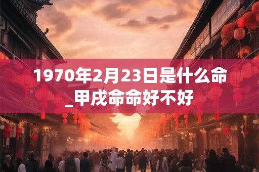 1970年2月23日是什么命_甲戌命命好不好 1970年2月23日是什么命_甲戌命命好不好