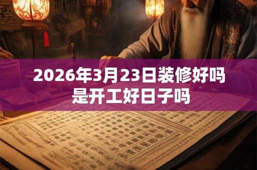 2026年3月23日装修好吗 是开工好日子吗 2026年3月23日装修好吗 是开工好日子吗