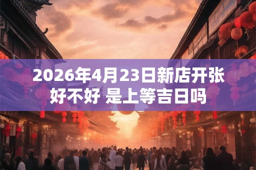 2026年4月23日新店开张好不好 是上等吉日吗