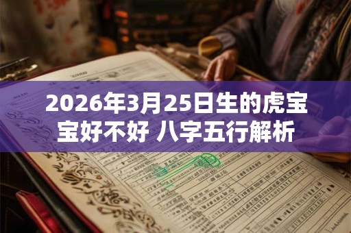 2026年3月25日生的虎宝宝好不好 八字五行解析