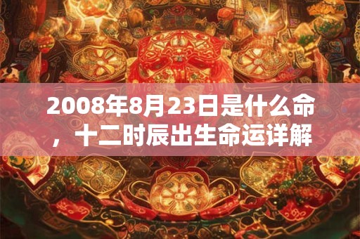2008年8月23日是什么命，十二时辰出生命运详解