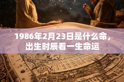 1986年2月23日是什么命，出生时辰看一生命运