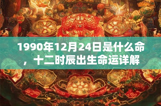 1990年12月24日是什么命，十二时辰出生命运详解