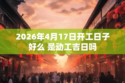 2026年4月17日开工日子好么 是动工吉日吗