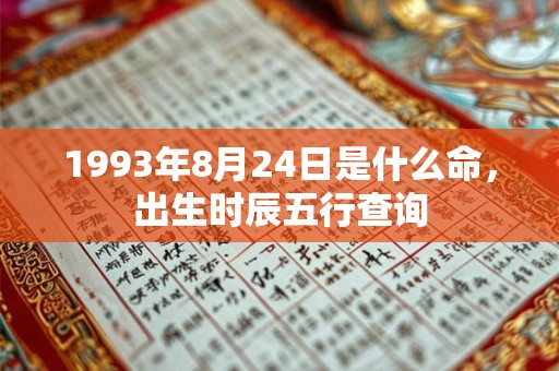 1993年8月24日是什么命，出生时辰五行查询