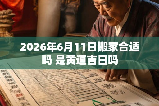 2026年6月11日搬家合适吗 是黄道吉日吗