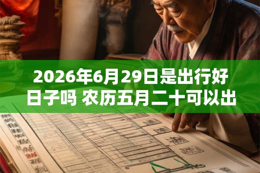 2026年6月29日是出行好日子吗 农历五月二十可以出远门吗