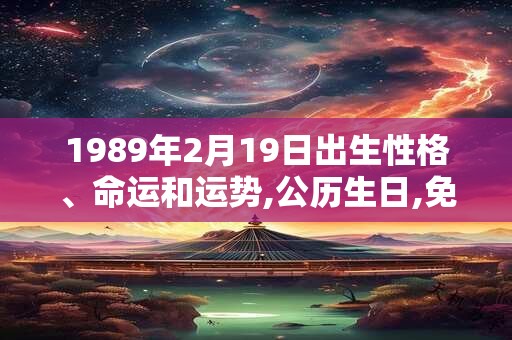 1989年2月19日出生性格、命运和运势,公历生日,免费算命