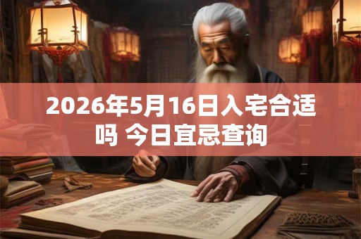 2026年5月16日入宅合适吗 今日宜忌查询