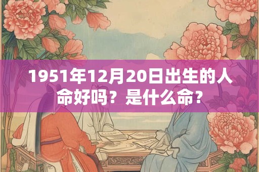 1951年12月20日出生的人命好吗？是什么命？