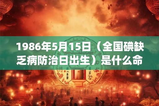1986年5月15日（全国碘缺乏病防治日出生）是什么命_命运如何